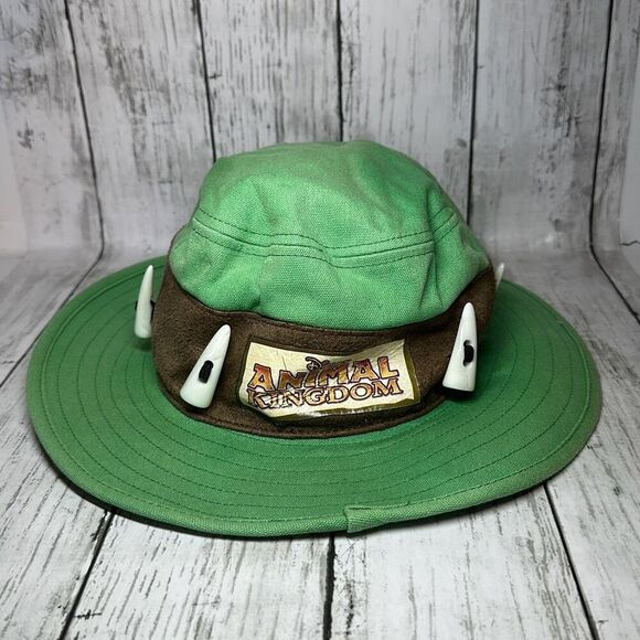 Disney Animal Kingdom Green Safari Hat Shark Teeth Youth Size Mickey Mouse - Picture 5 of 9